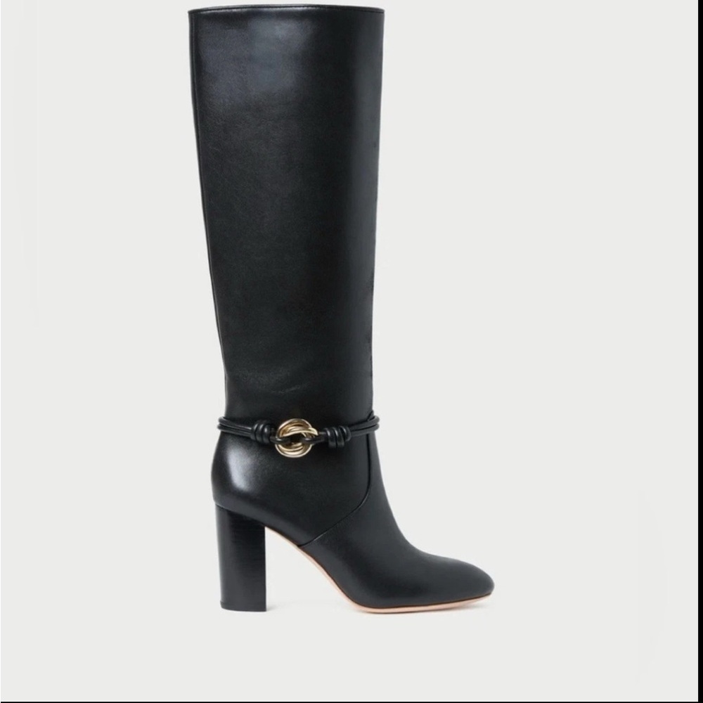 Loeffler Randall Goldy Black Knee High Boots 5